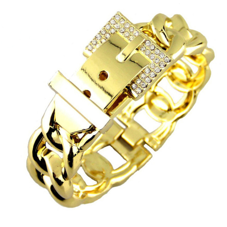 Hollow alloy texture bracelet