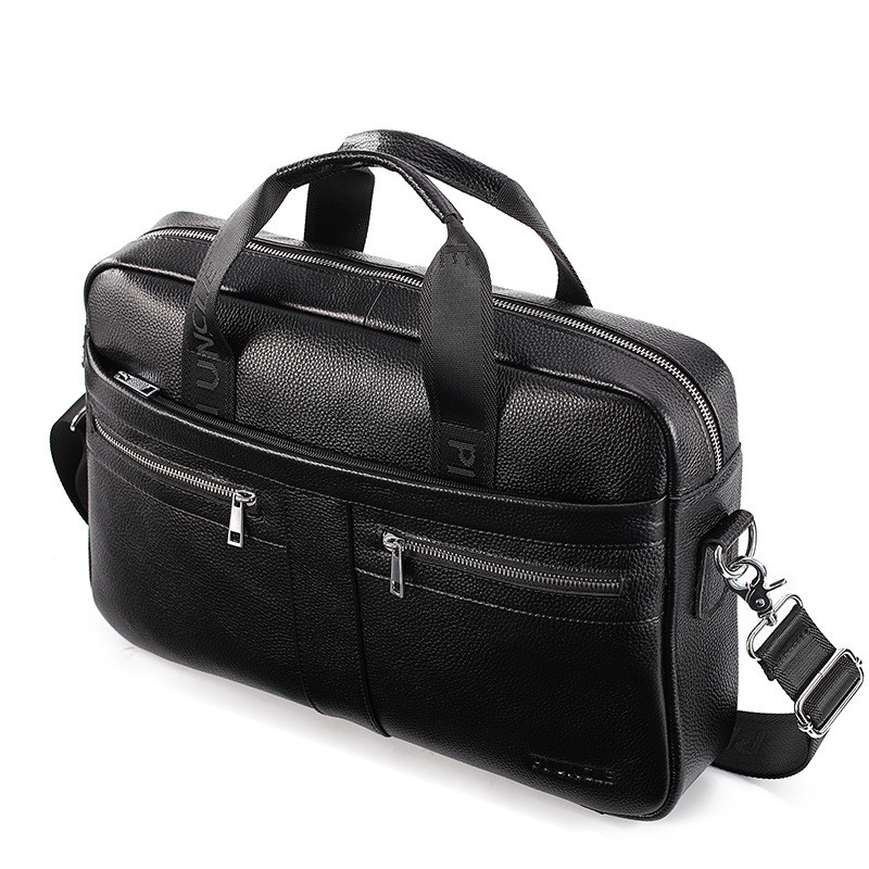New leather men's briefcase Black - Shop at LoveMi