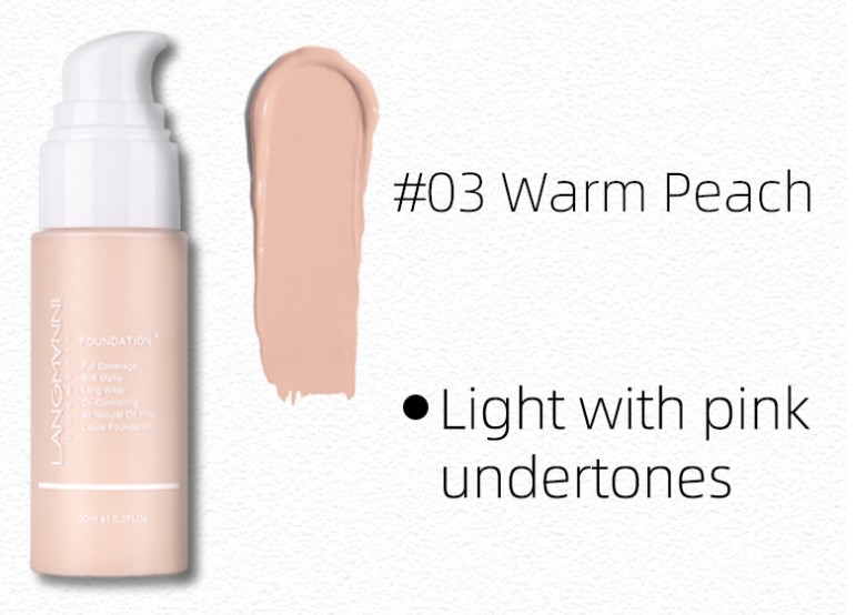 Matte oil control Concealer liquid foundation 3 Warm Peach - Shop at LoveMi