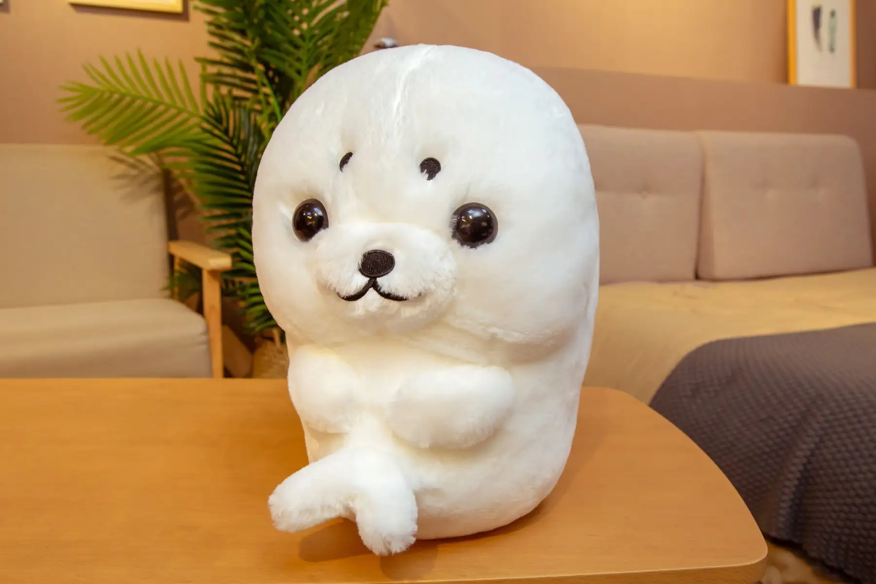 Cute sitting seal plush toy