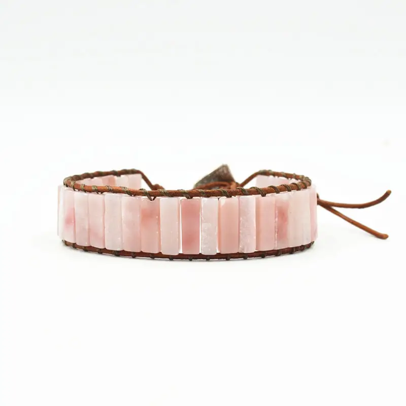 Woven single-layer leather bracelet