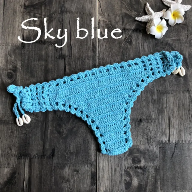 Vintage beach hand crochet panties Blue - Shop at LoveMi