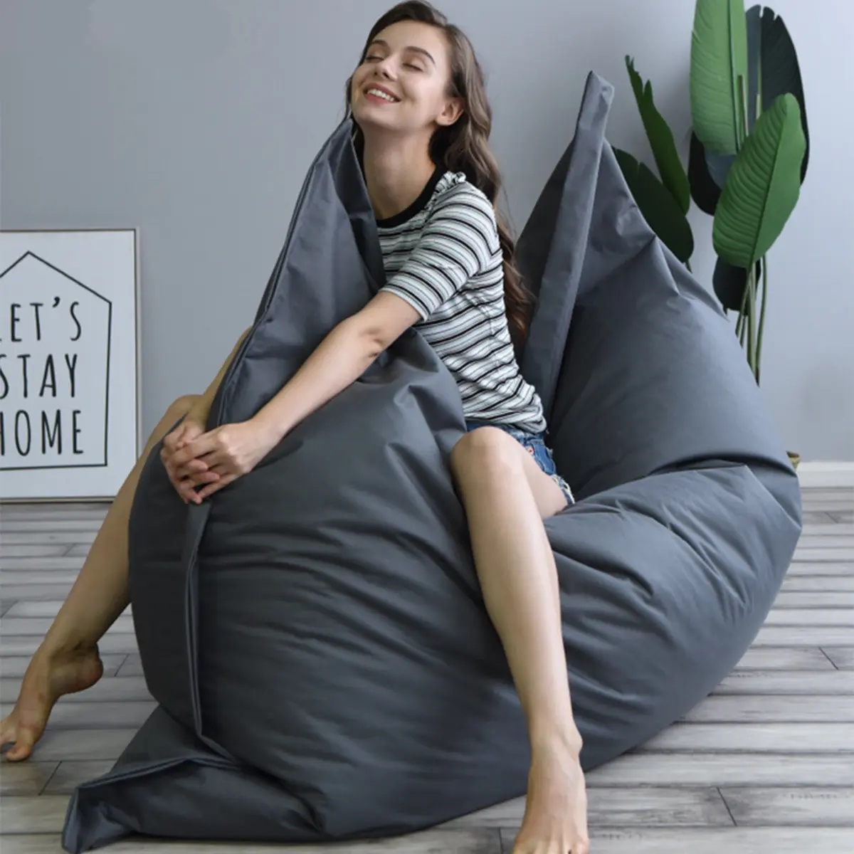 Lazy sofa bean bag cover