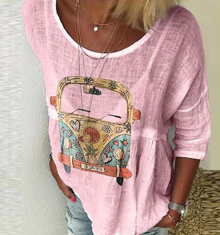 Round neck printing 7 colors 8 yards