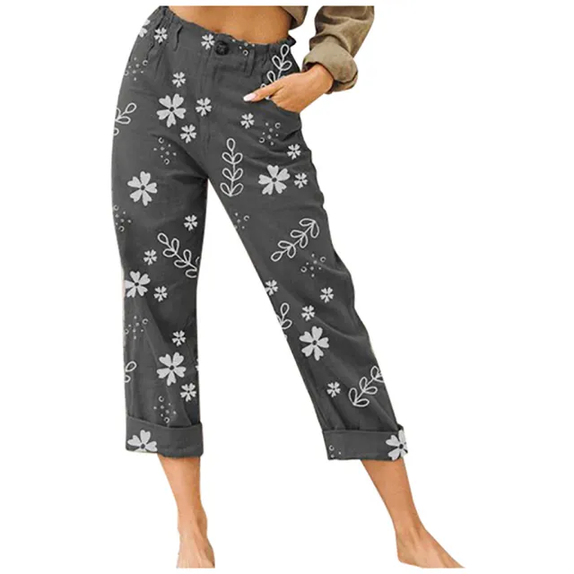 Women's fashion printed wild casual pants Black - Shop at LoveMi