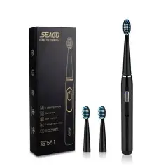 Ultrasonic adult soft hair electric toothbrush - Black - View 1