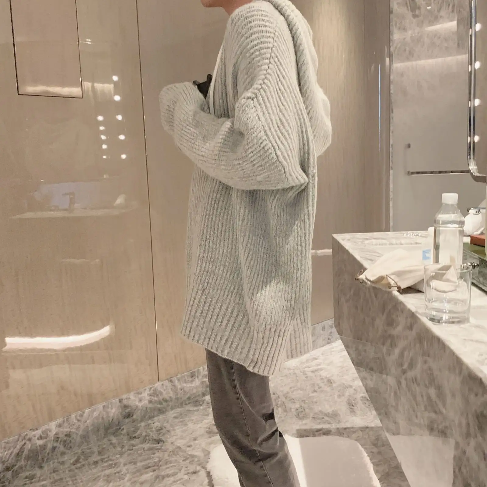Men's retro loose thick hooded sweater