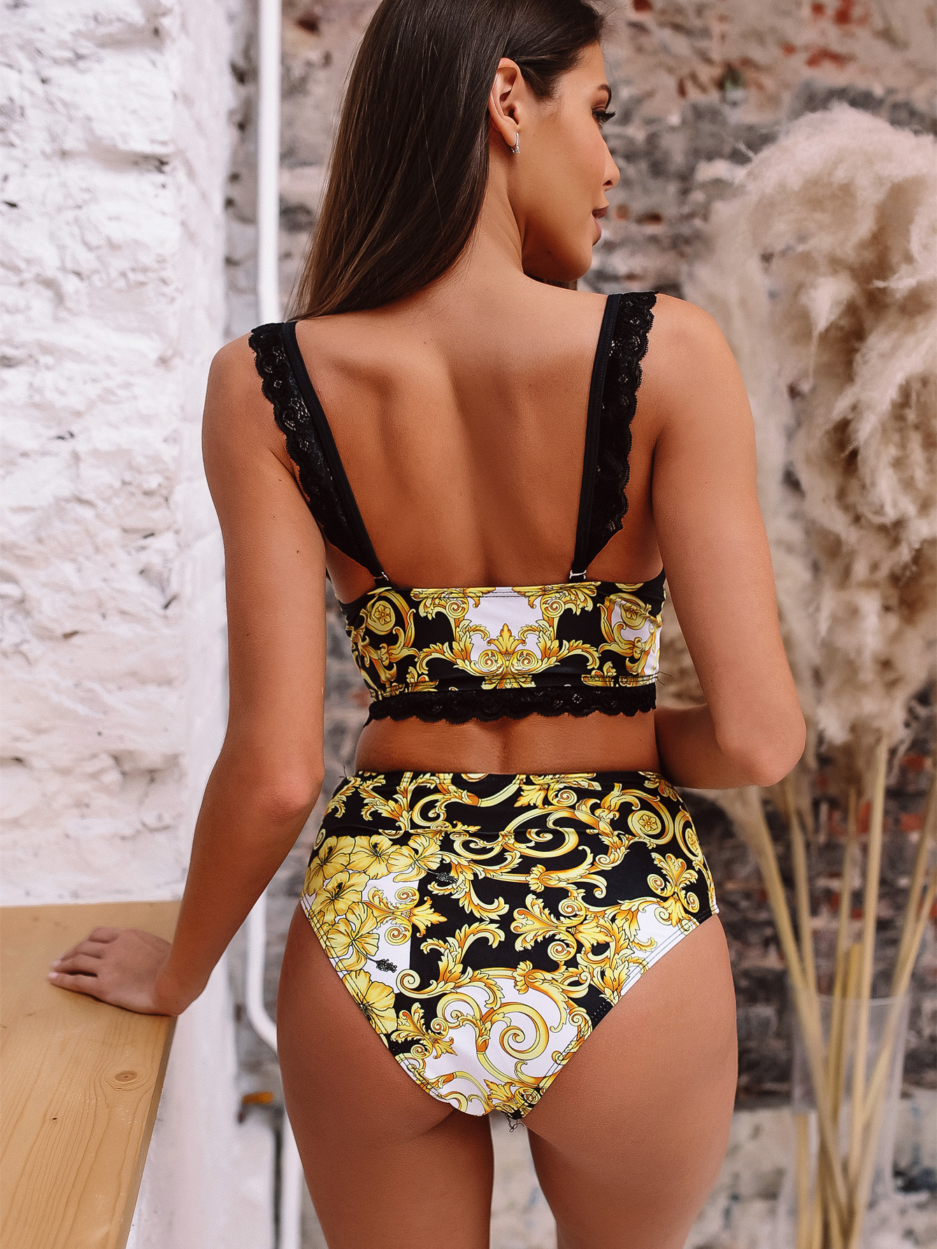 European and American split lace bikini - Image 2