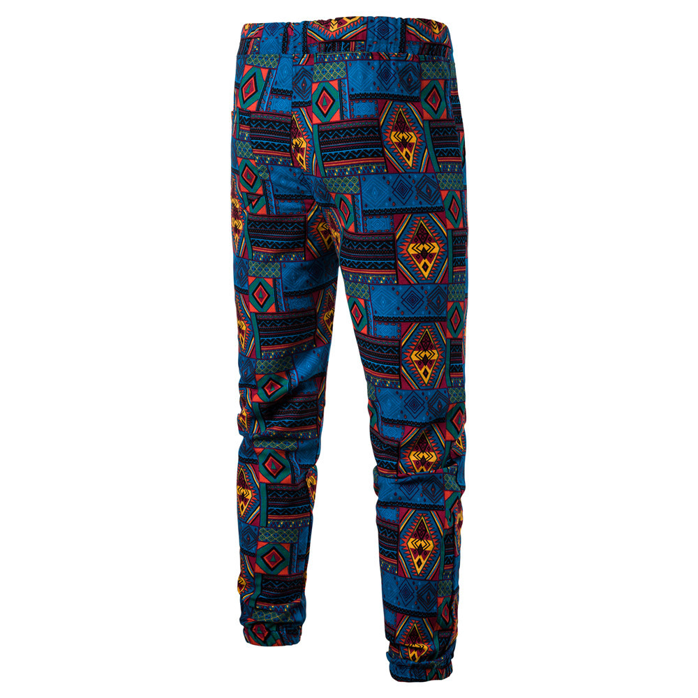 Plus size printed linen slacks