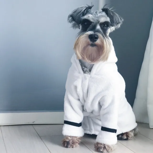 Pet clothes bathrobe robe pajamas White - Shop at LoveMi