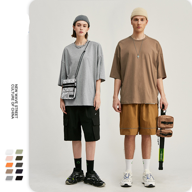 Solid color men's T-shirt