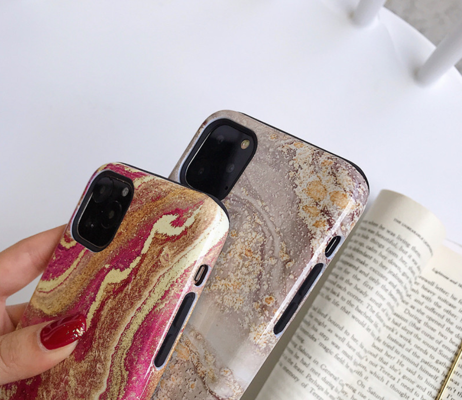 Marble pattern double-layer mobile phone case - Image 5