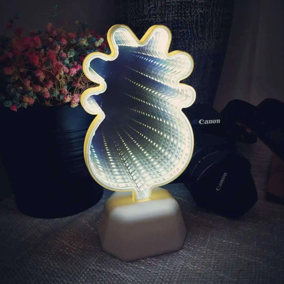 3D double mirror tunnel light