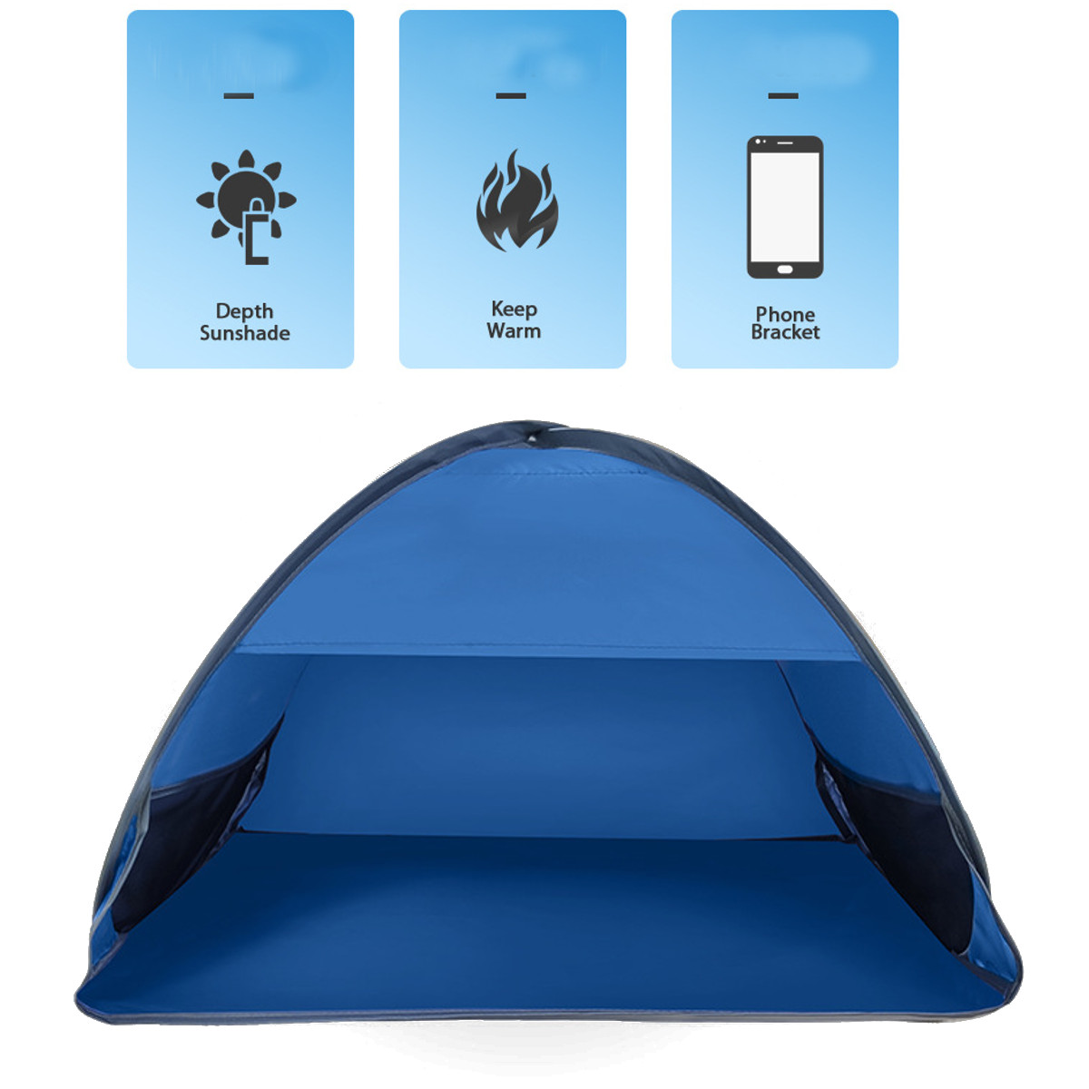 Fully automatic beach shade tent 3