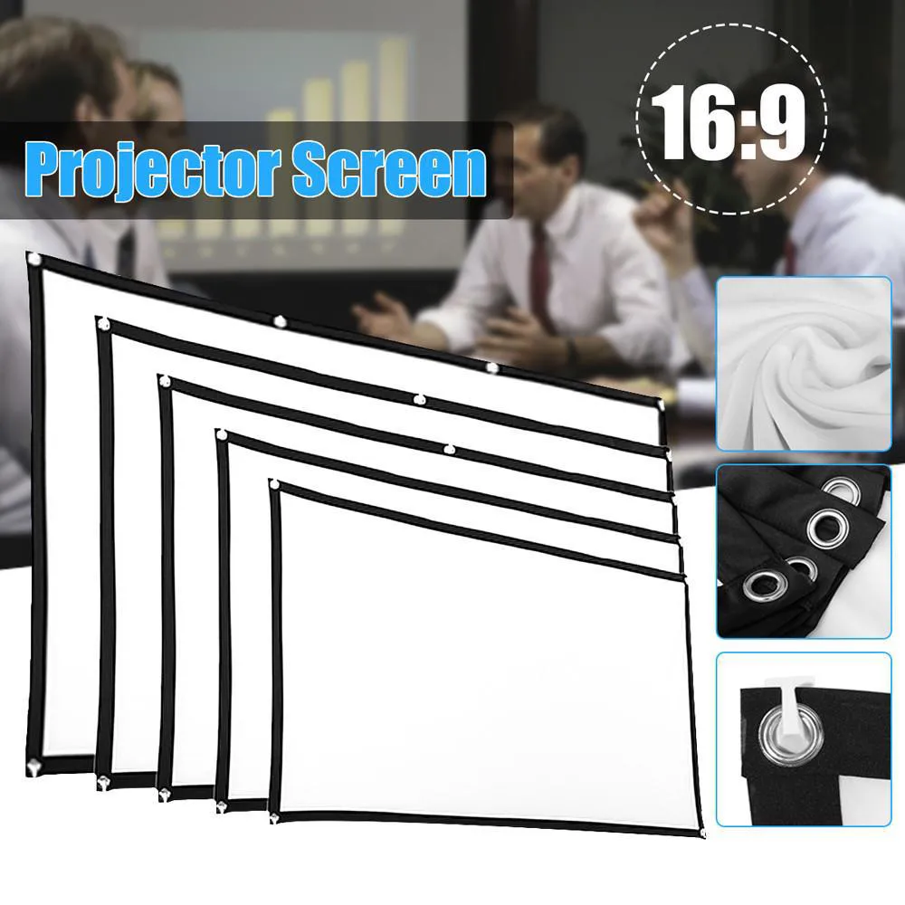 Foldable Movie Projector Screen 16 to 9 Projection HD