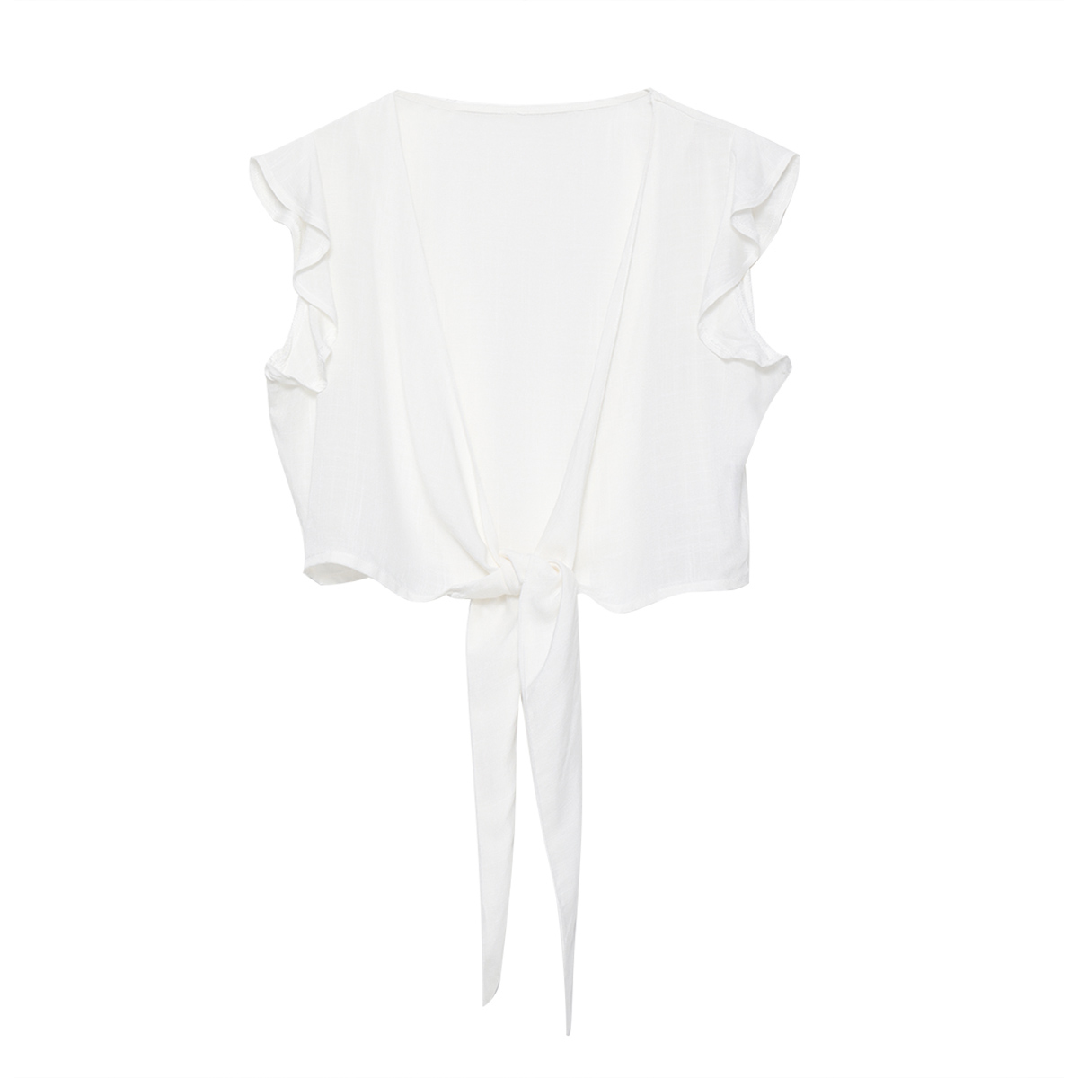 Cotton and knotted shirt