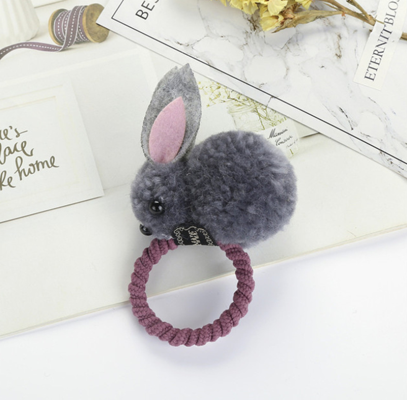 Cute three-dimensional bunny rubber band