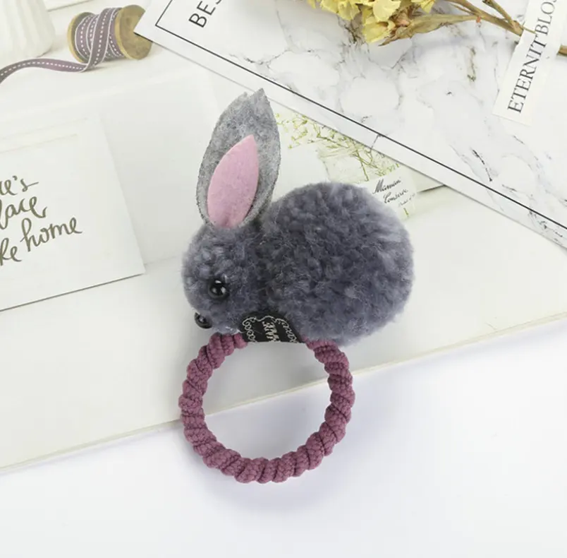 Cute three-dimensional bunny rubber band