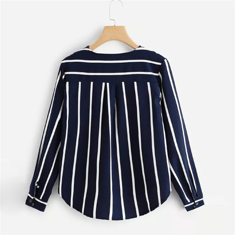 New Women's V-neck Long Sleeve Shirt