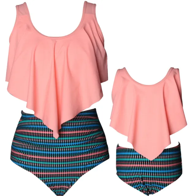 European and American new parent child bikini Pink - Shop at LoveMi