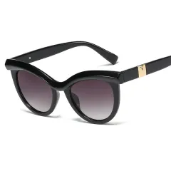 Half Frame Fashion Cat Eye Glasses - C1 - View 1