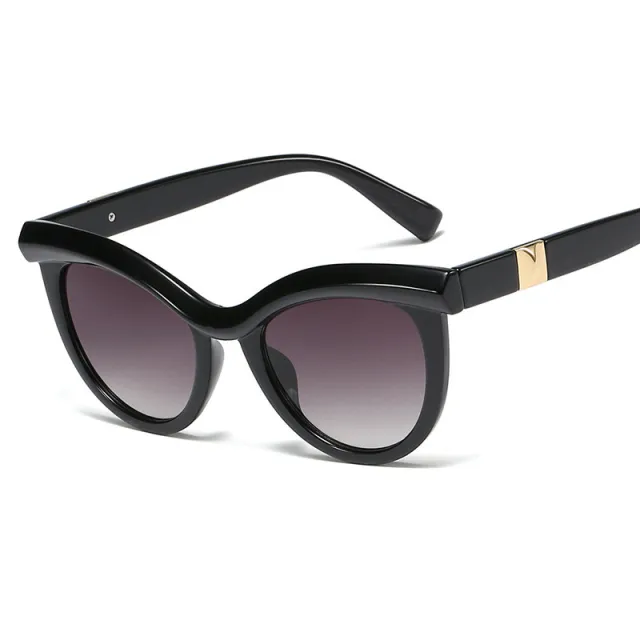 Half Frame Fashion Cat Eye Glasses C1 - Shop at LoveMi