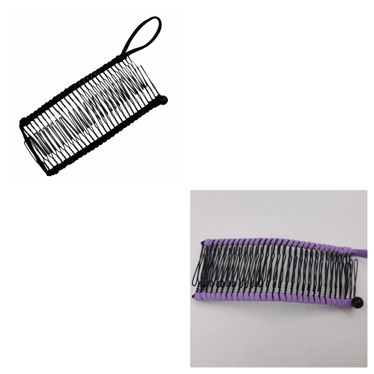 Lazy Hair Curler Banana Hairpin Curler Fashion Insert Comb Curler 1Black 1Purple - Shop at LoveMi