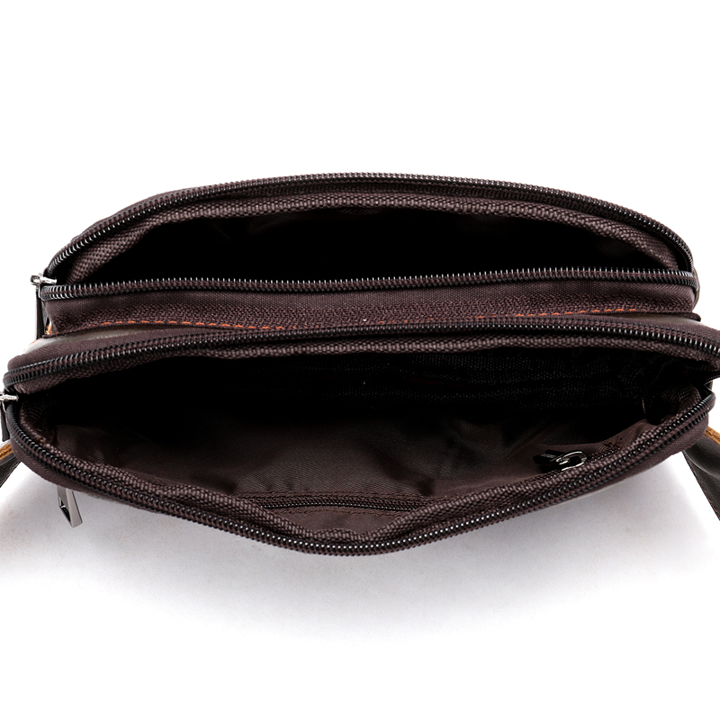 Leather Men's head leather waist bag — foto 4