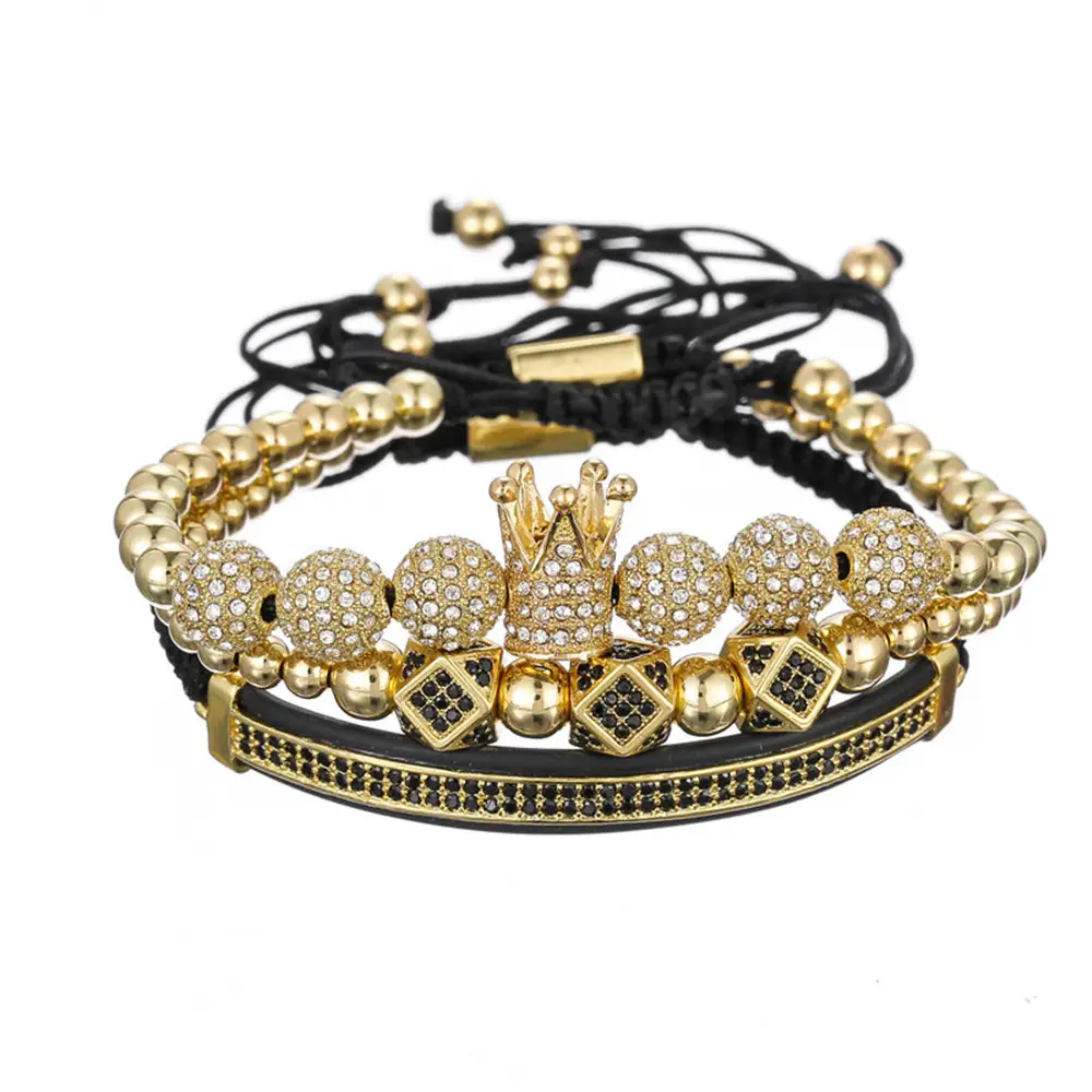 Exaggerated diamond inlaid crescent Bracelet