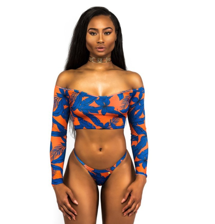 Women’s long sleeve split swimsuit