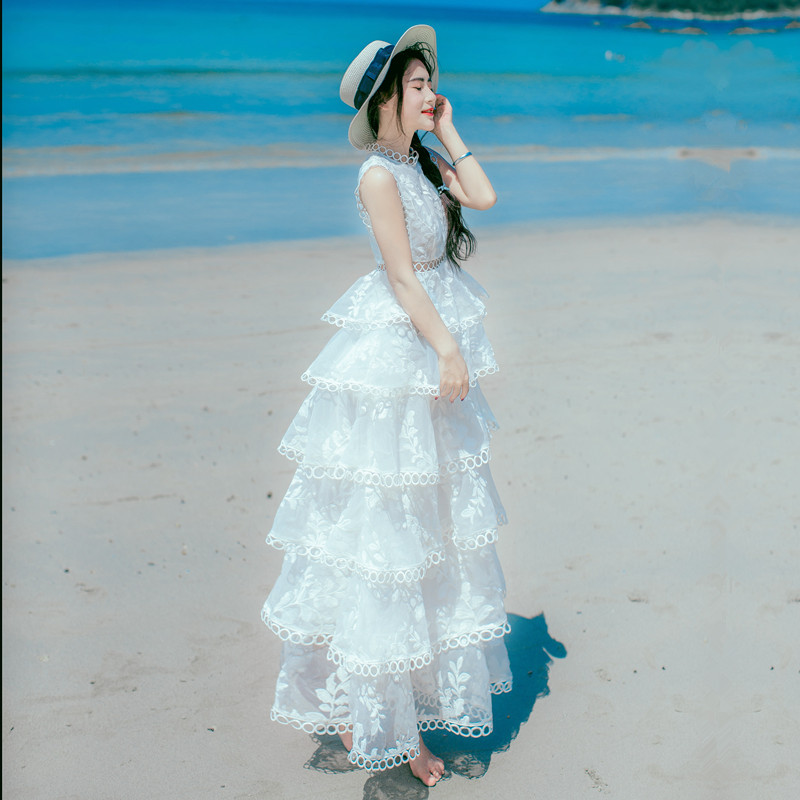 Embroidered cutout dress