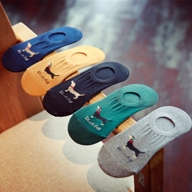 Pure color boat socks