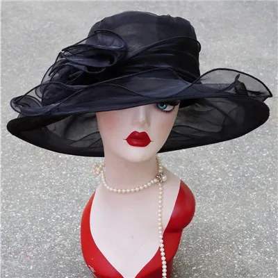 Women's retro big brim top hat Black - Shop at LoveMi