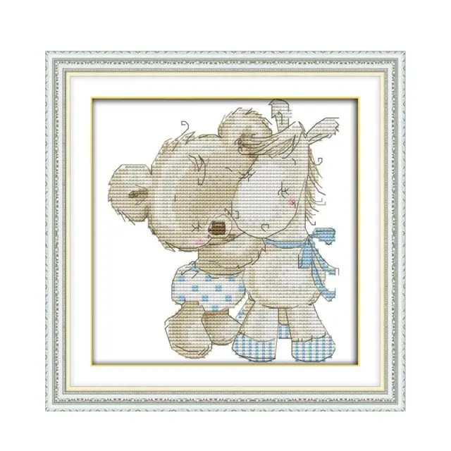 Cute Animal Cartoon Cross Stitch 14 Ct Unprinted - Shop at LoveMi