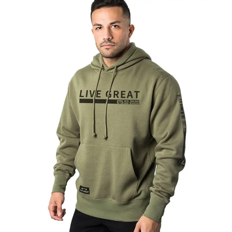 Men's printed hooded jacket