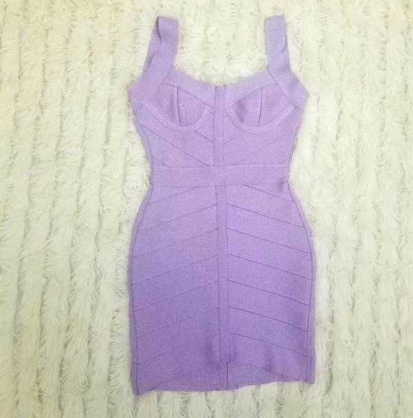 V-neck starry bandage dress