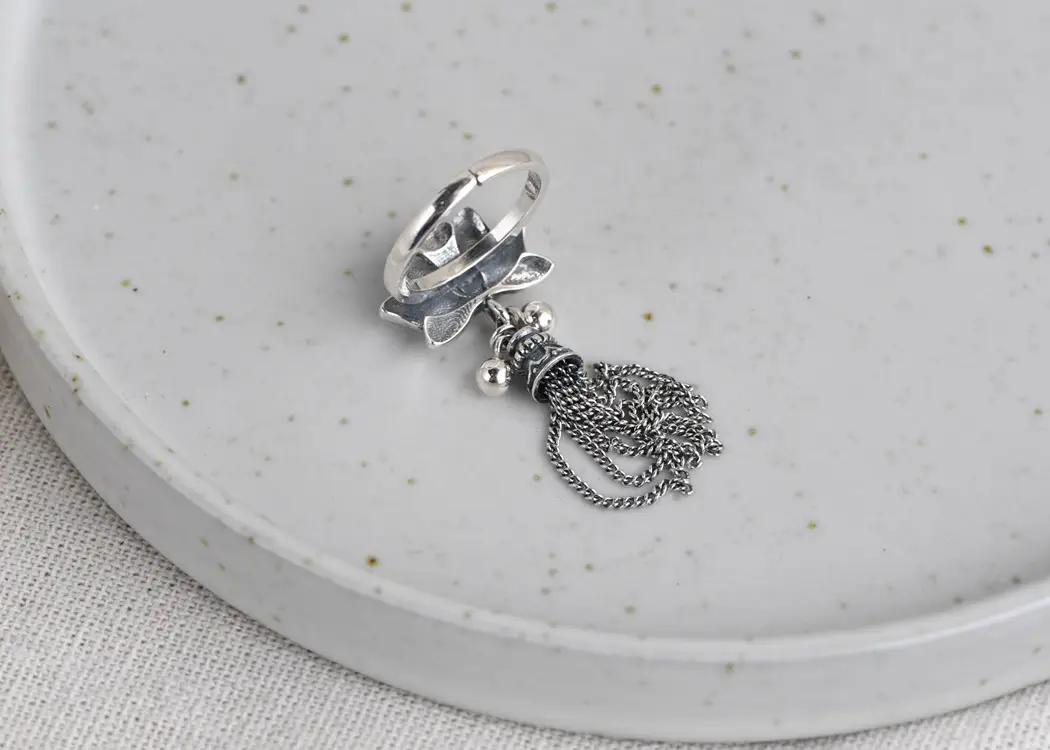 Lotus Thai Silver Ring