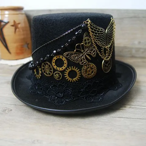 Steampunk bowler hat - Black