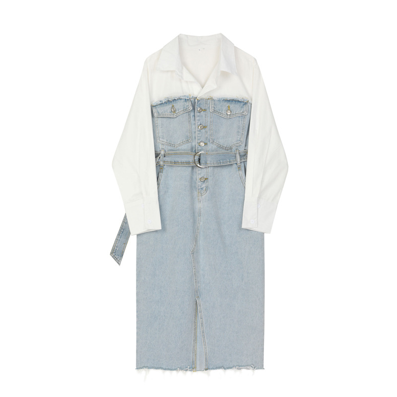 Fake two-piece dress