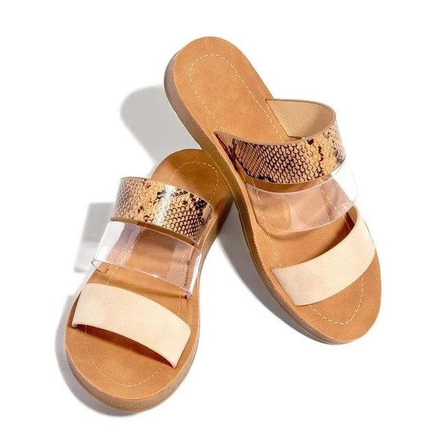 Snake pattern women's slippers