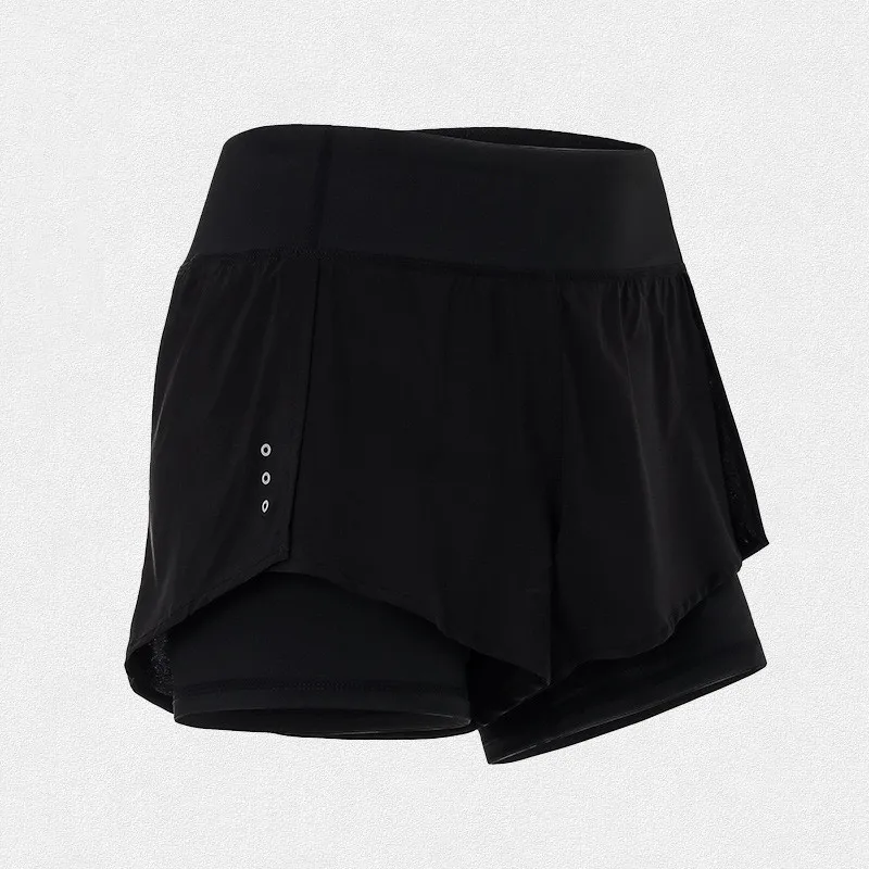 Quick-drying running hot pants - Black