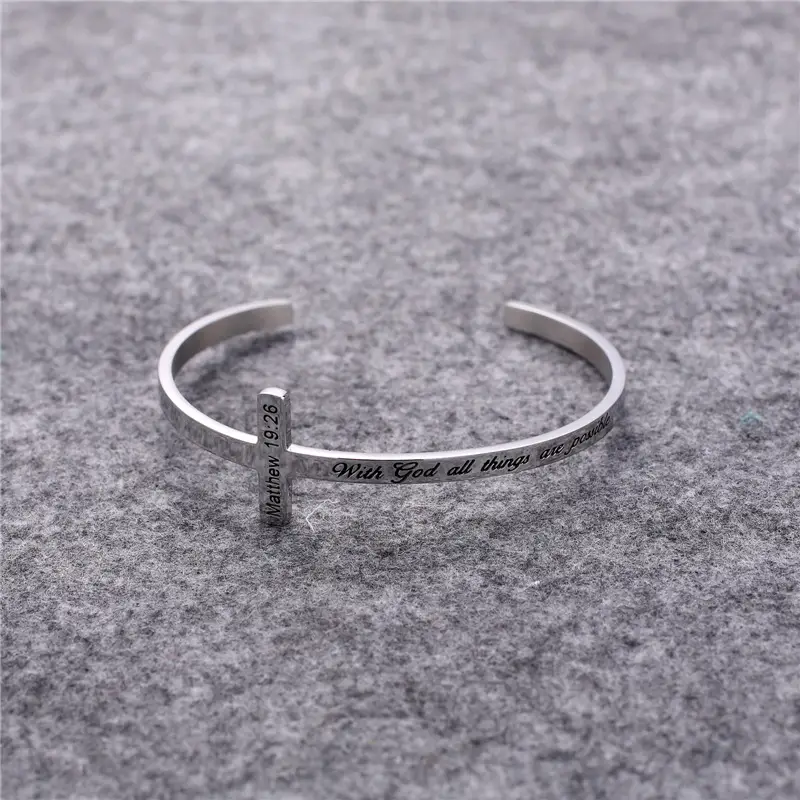 Special titanium steel bracelet with lettering