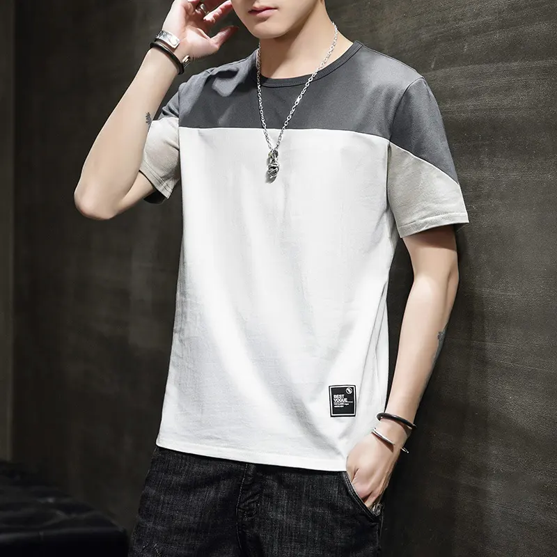 Men's Stitching Loose Casual T-shirt