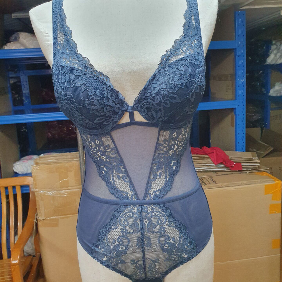 Lace tempting transparent one piece