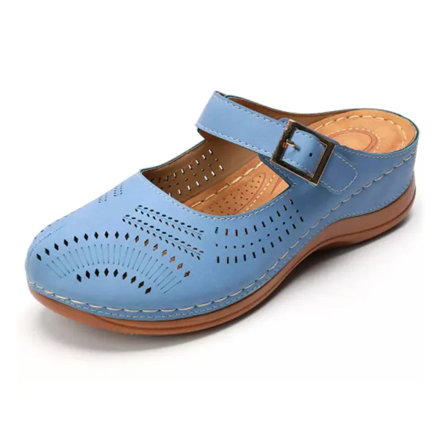 Vintage wedge heel slippers Blue - Shop at LoveMi