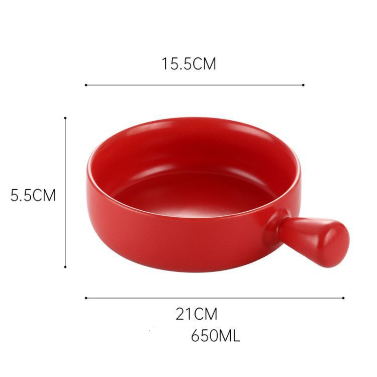 Special ceramic plate for oven with handle Red - Shop at LoveMi