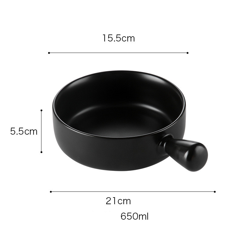 Special ceramic plate for oven with handle Black - Shop at LoveMi