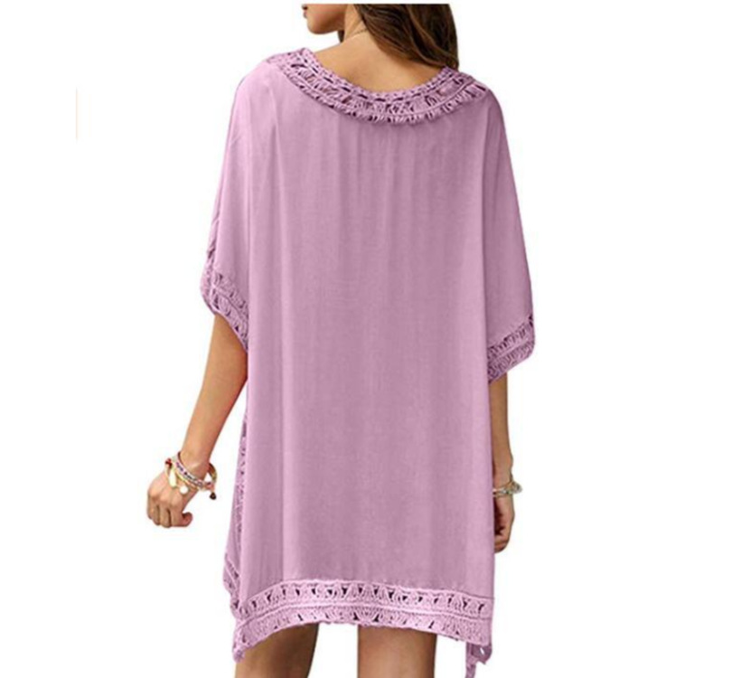 V-neck bikini blouse beach skirt