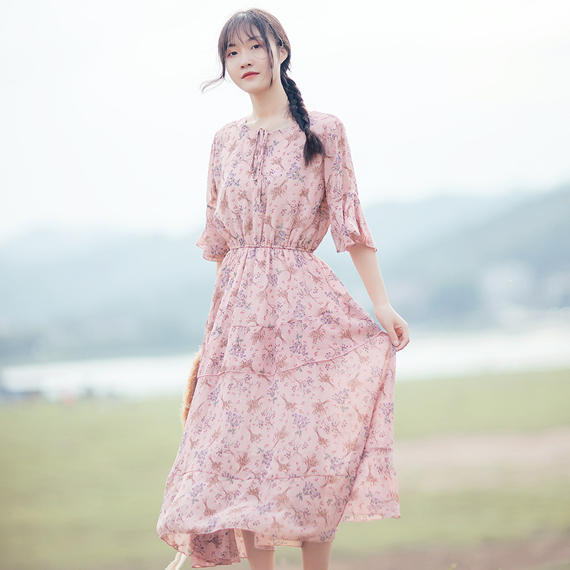 French long skirt ankle forest long skirt