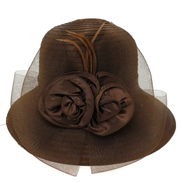 Organza sun hat Coffee - Shop at LoveMi